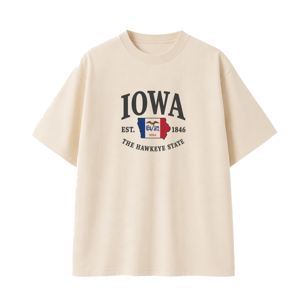 Collection 8 Iowa Essential Cotton T-Shirt - Apricot front