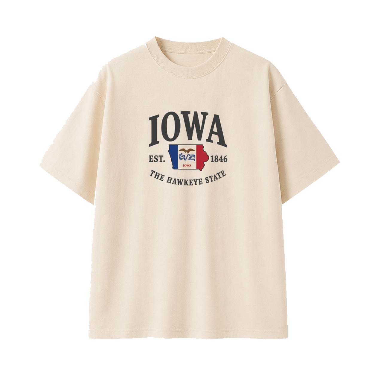 Collection 8 Iowa Essential Cotton T-Shirt - Apricot front
