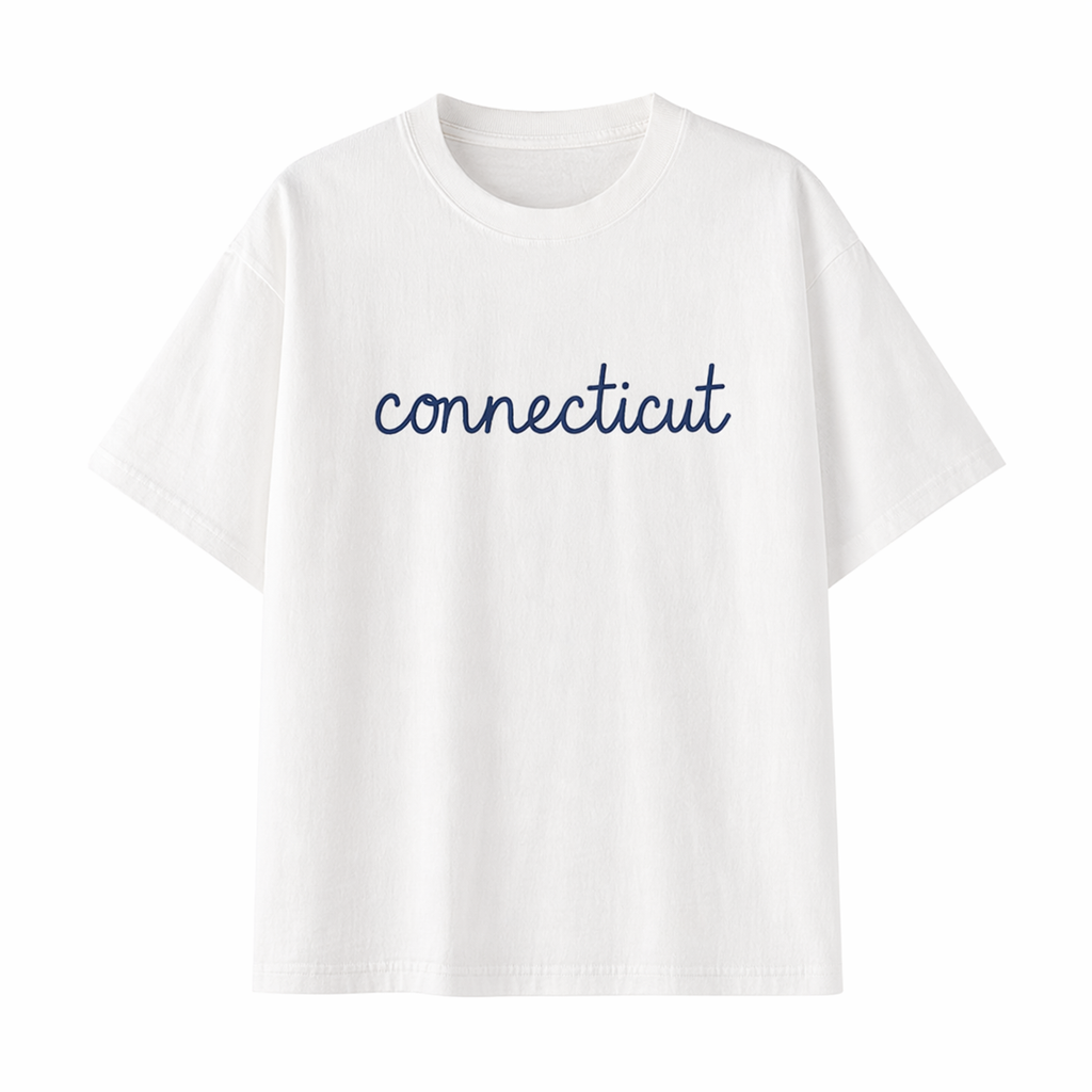 Collection 3 Connecticut Essential Cotton T-Shirt - White front