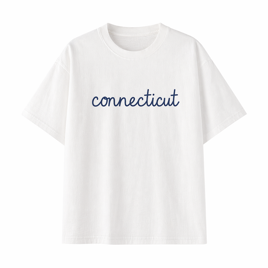 Collection 3 Connecticut Essential Cotton T-Shirt - White front
