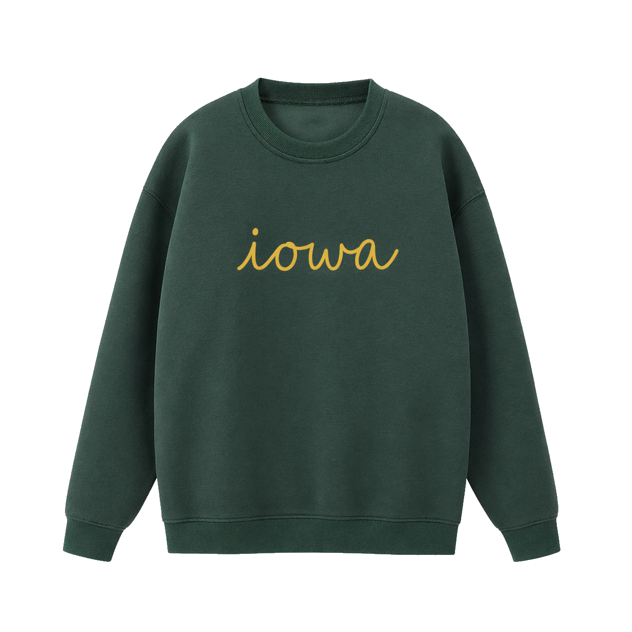 Collection 3 Iowa Essential Heavyweight Crewneck Sweatshirt - Dark Green front