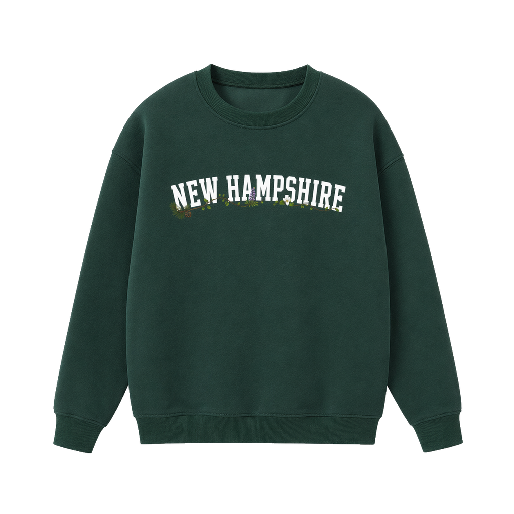 Collection 10 New Hampshire Essential Heavyweight Crewneck Sweatshirt - Dark Green front