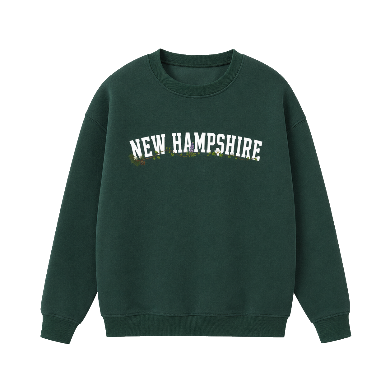 Collection 10 New Hampshire Essential Heavyweight Crewneck Sweatshirt - Dark Green front