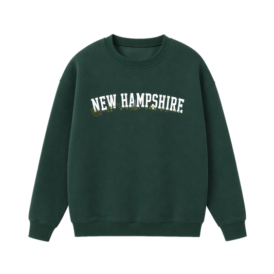 Collection 10 New Hampshire Essential Heavyweight Crewneck Sweatshirt - Dark Green front