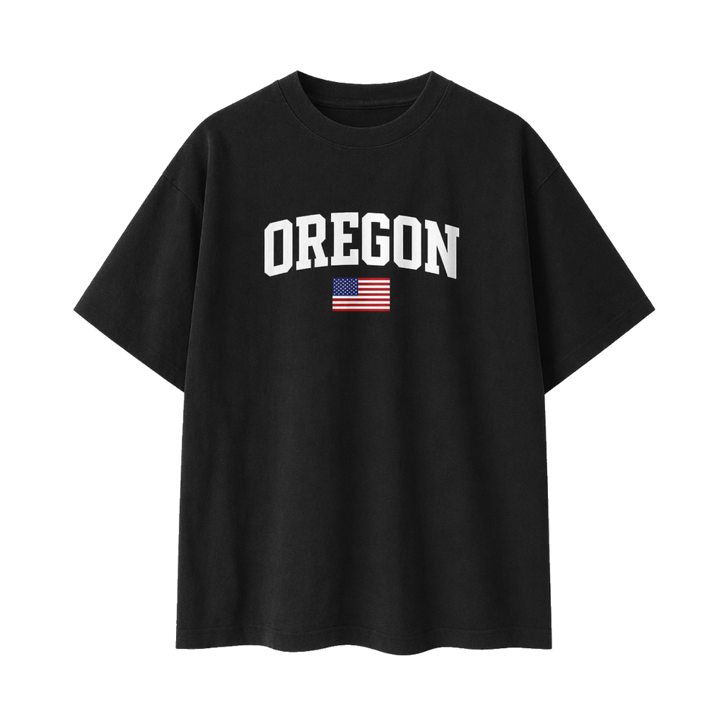 Collection 2 Oregon Essential Cotton T-Shirt - Black front