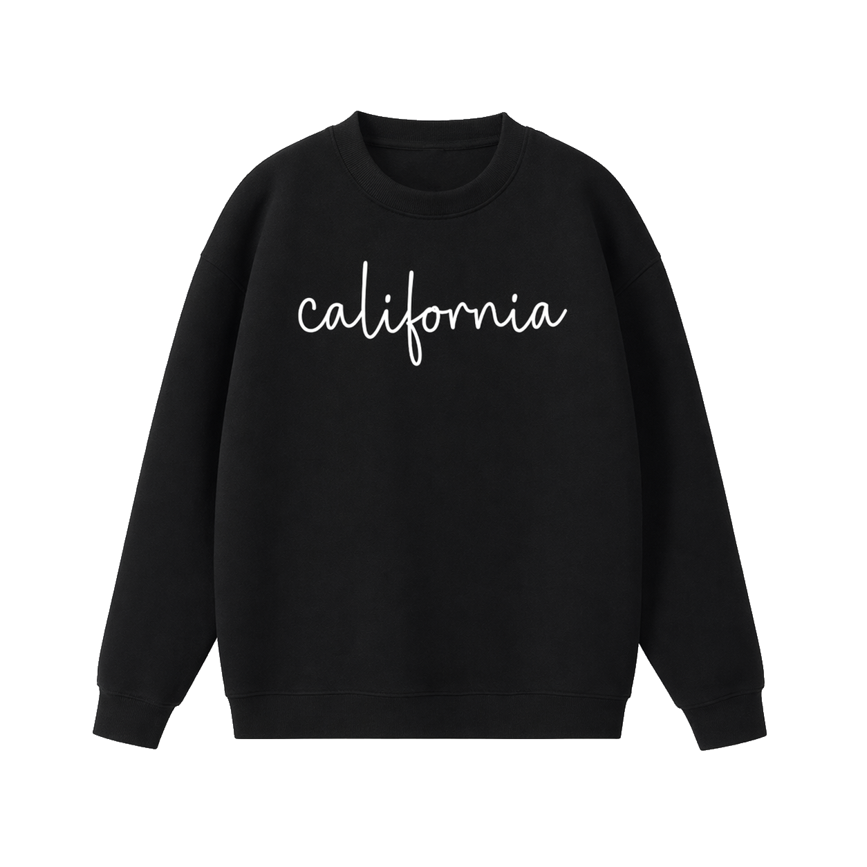 Collection 3 California Essential Heavyweight Crewneck Sweatshirt - Black front