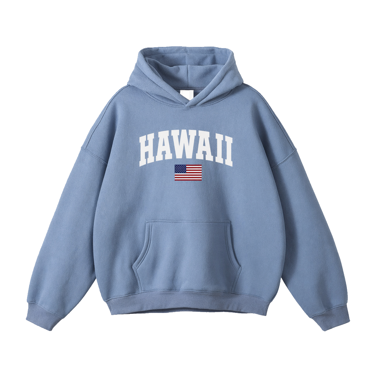 Collection 2 Hawaii Oversize Fleeced Hoodie - Medium Blue front