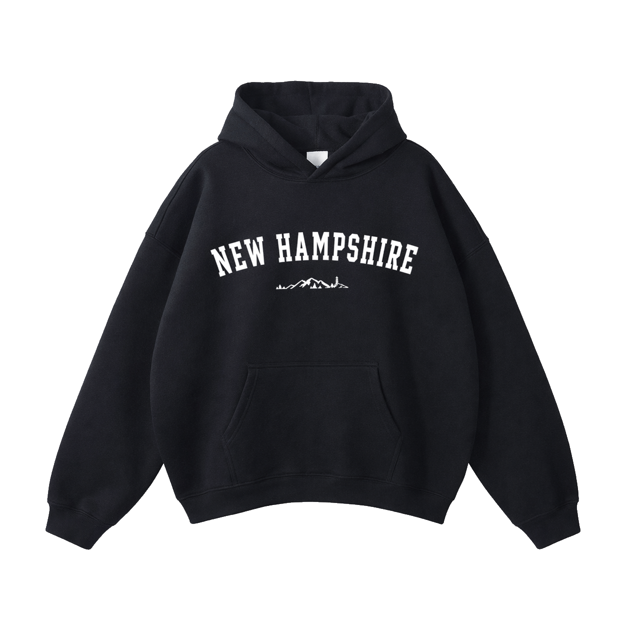 Collection 9 New Hampshire Oversize Fleeced Hoodie - Black front