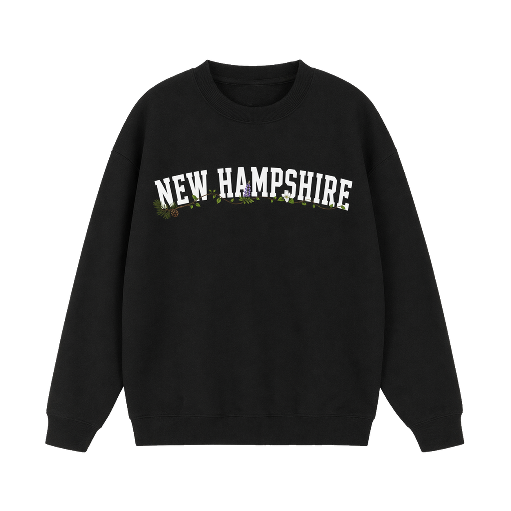 Collection 10 New Hampshire Essential Heavyweight Crewneck Sweatshirt - Black front