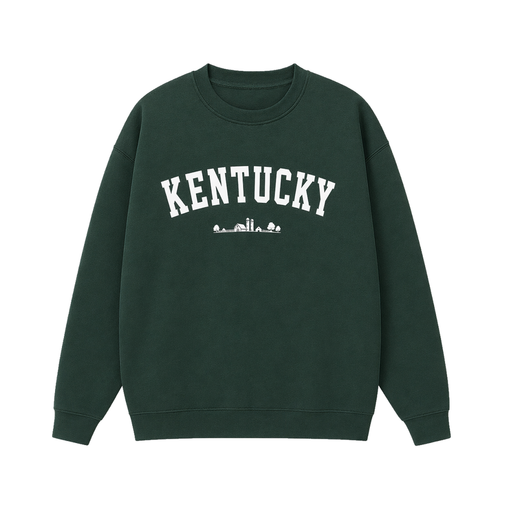 Collection 9 Kentucky Essential Heavyweight Crewneck Sweatshirt - Dark Green front