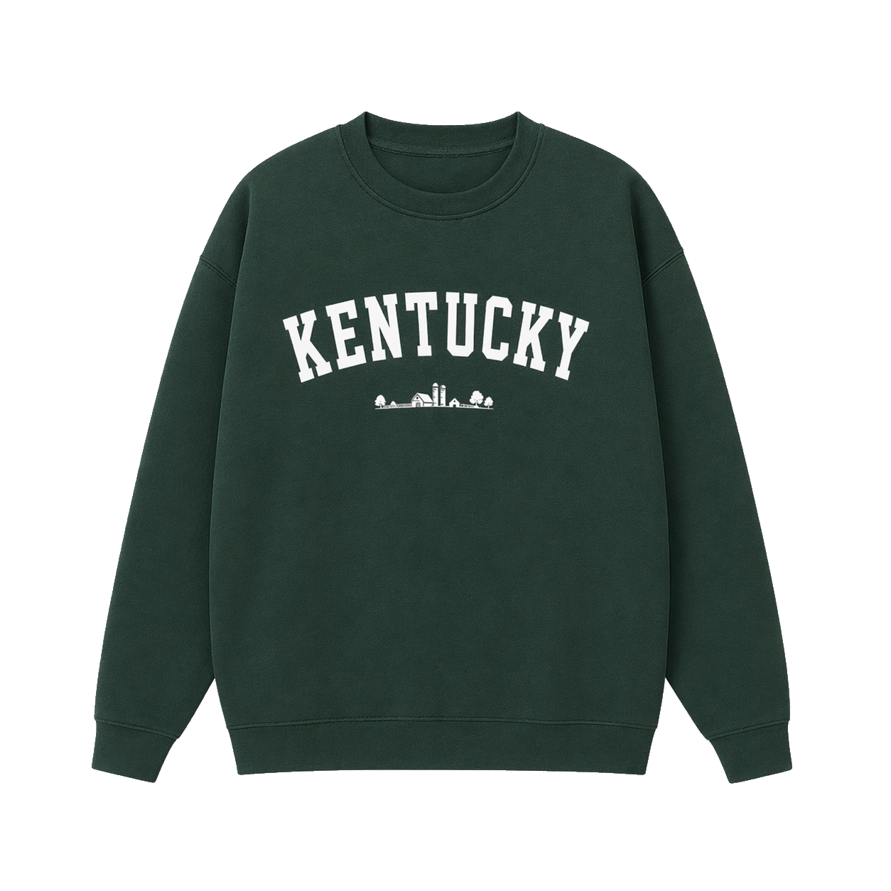 Collection 9 Kentucky Essential Heavyweight Crewneck Sweatshirt - Dark Green front
