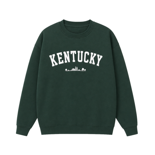 Collection 9 Kentucky Essential Heavyweight Crewneck Sweatshirt - Dark Green front