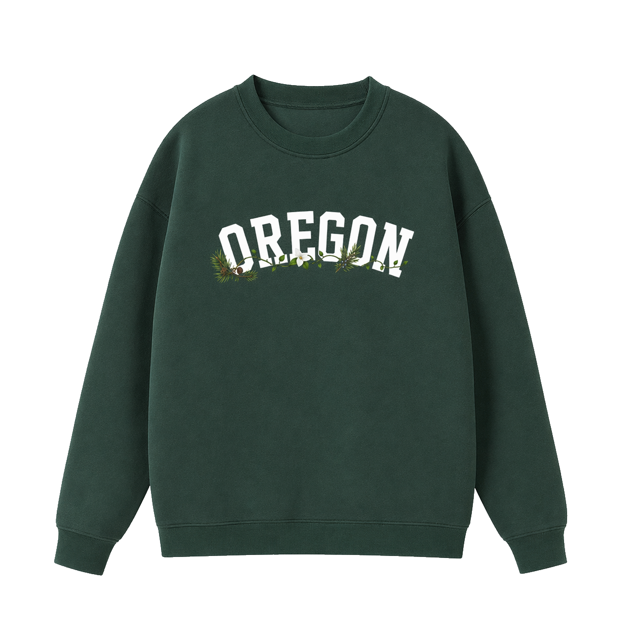Collection 10 Oregon Essential Heavyweight Crewneck Sweatshirt - Dark Green front