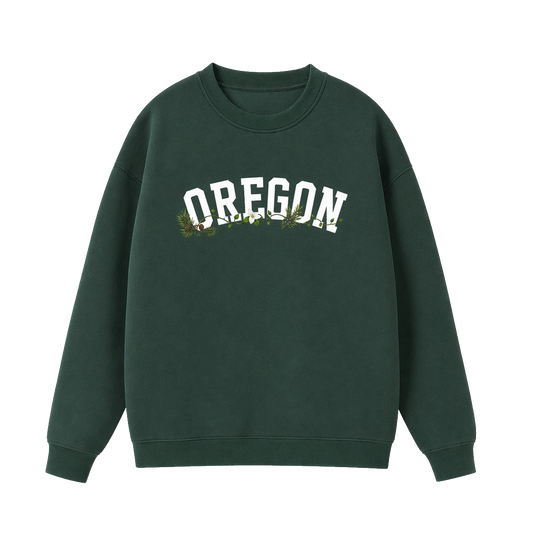 Collection 10 Oregon Essential Heavyweight Crewneck Sweatshirt - Dark Green front