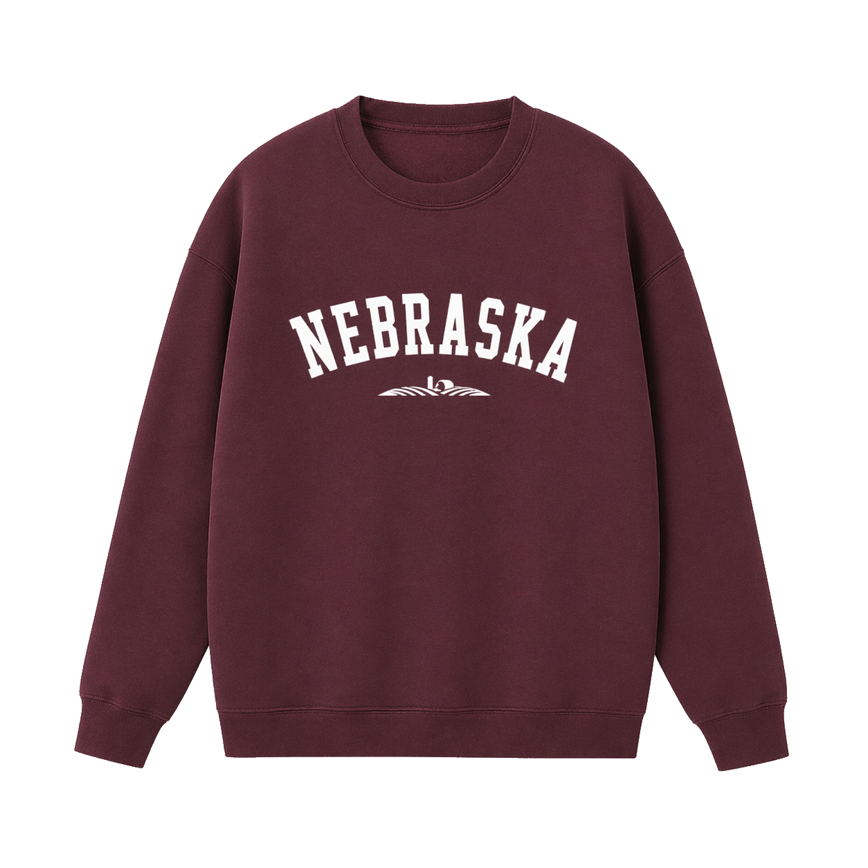 Collection 9 Nebraska Essential Heavyweight Crewneck Sweatshirt - Dull Red front