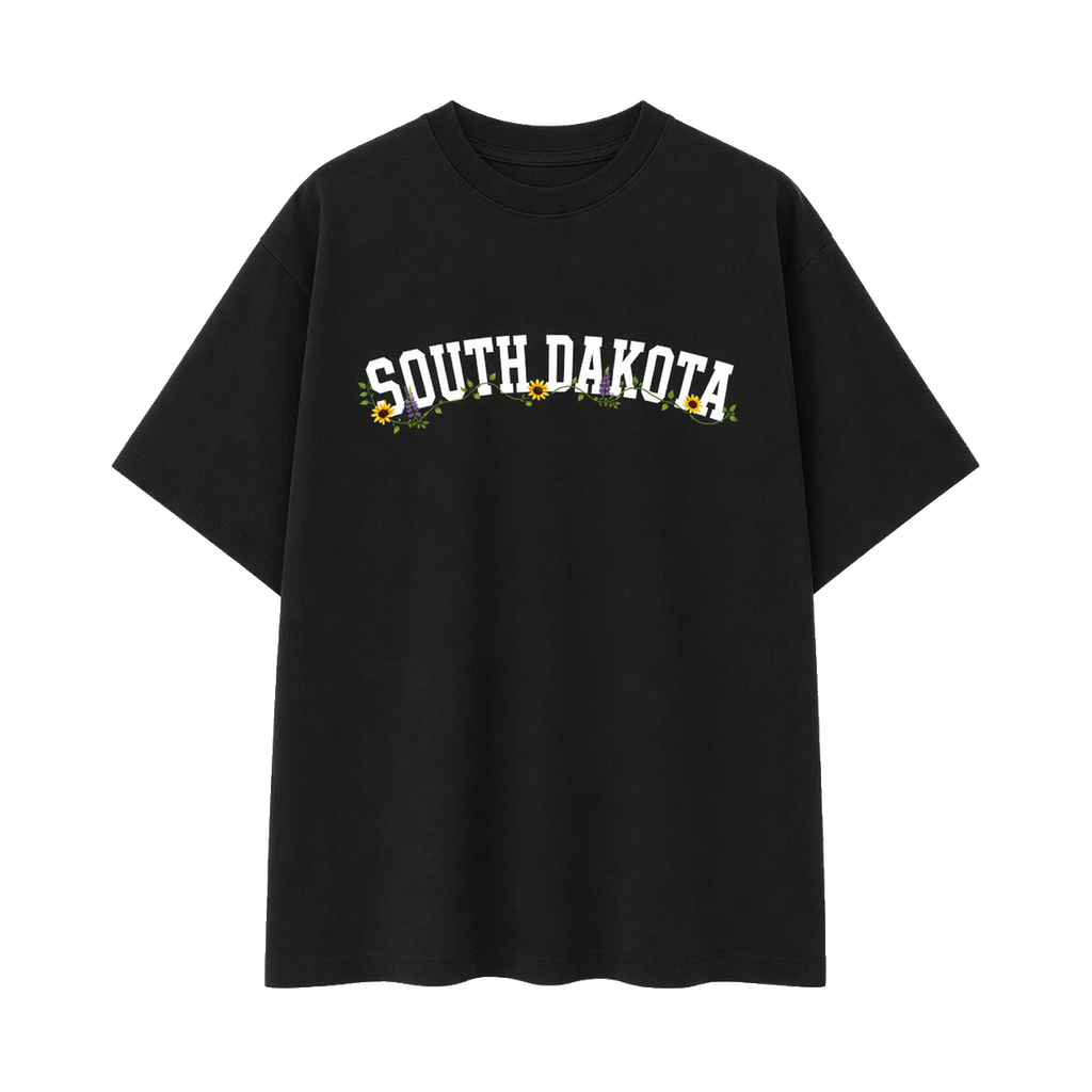 Collection 10 South Dakota Essential Cotton T-Shirt - Black front