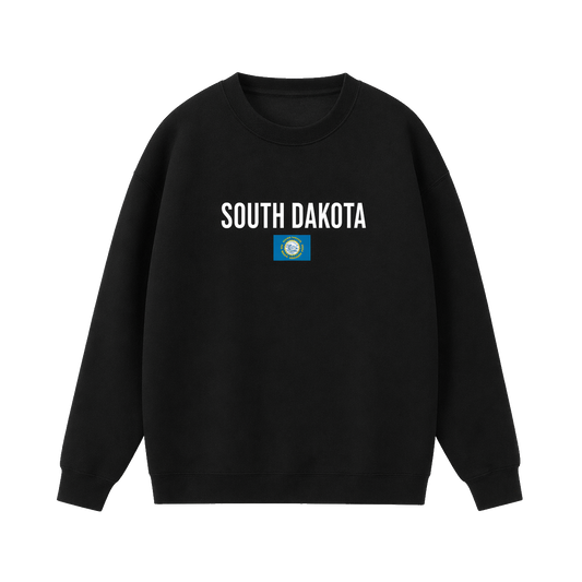 Collection 7 South Dakota Essential Heavyweight Crewneck Sweatshirt - Black front