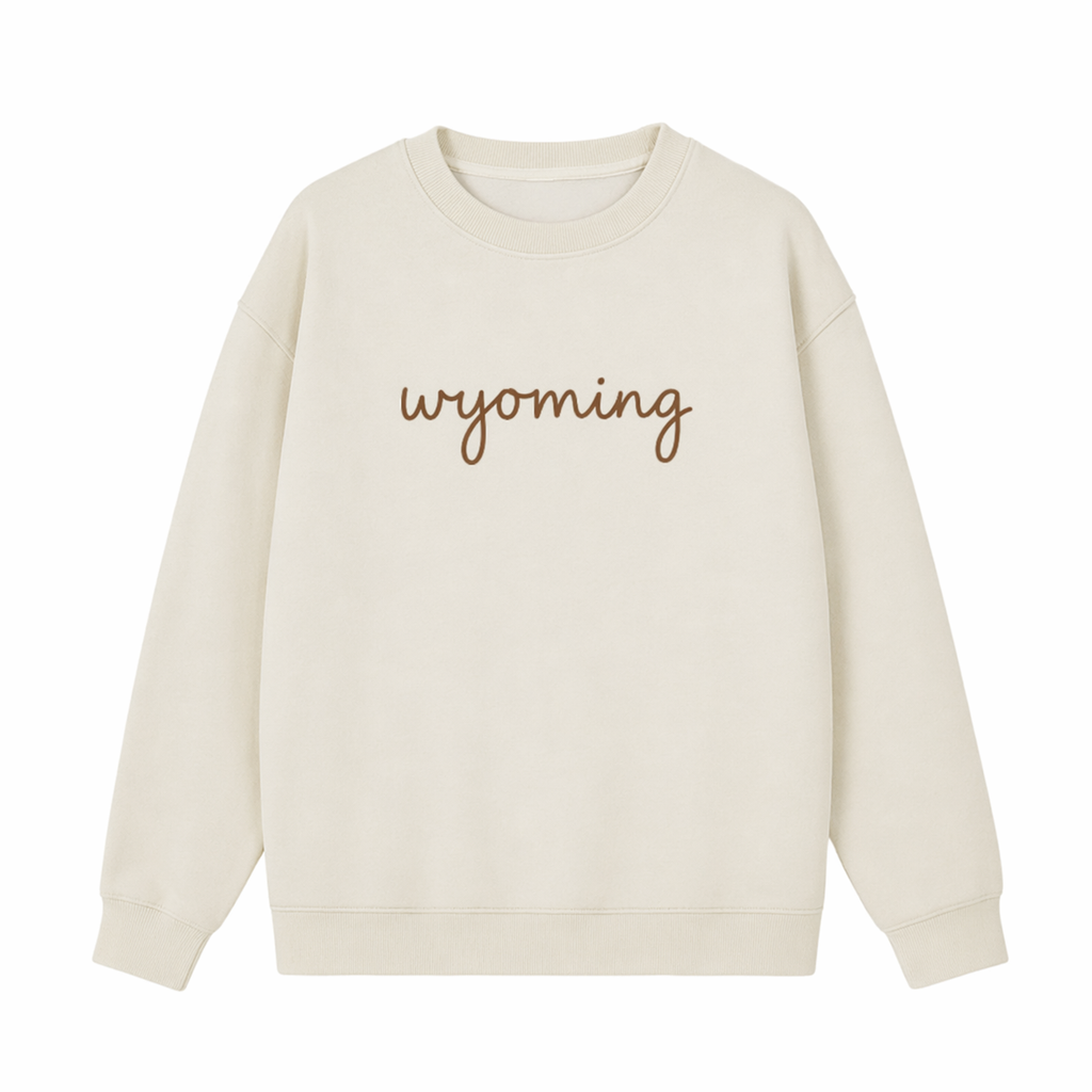 Collection 3 Wyoming Essential Heavyweight Crewneck Sweatshirt - Cream front