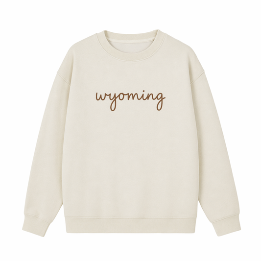 Collection 3 Wyoming Essential Heavyweight Crewneck Sweatshirt - Cream front
