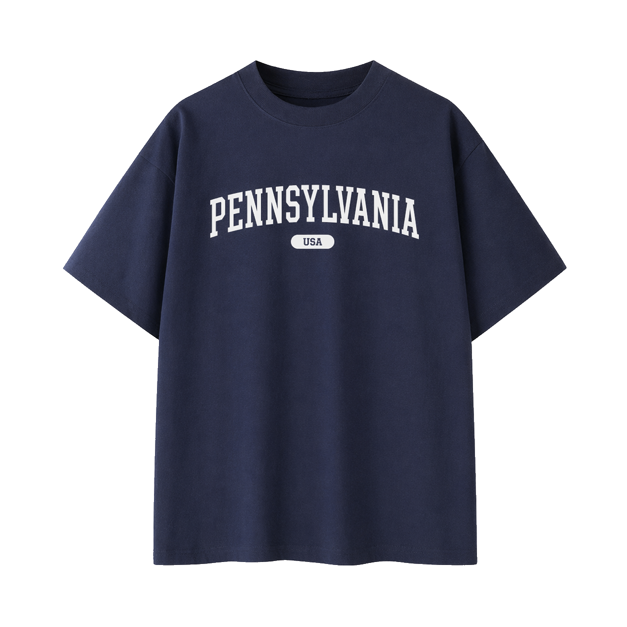 Collection 4 Pennsylvania Essential Cotton T-Shirt - Navy Blue front