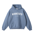 Collection 9 Minnesota Oversize Fleeced Hoodie - Medium Blue front