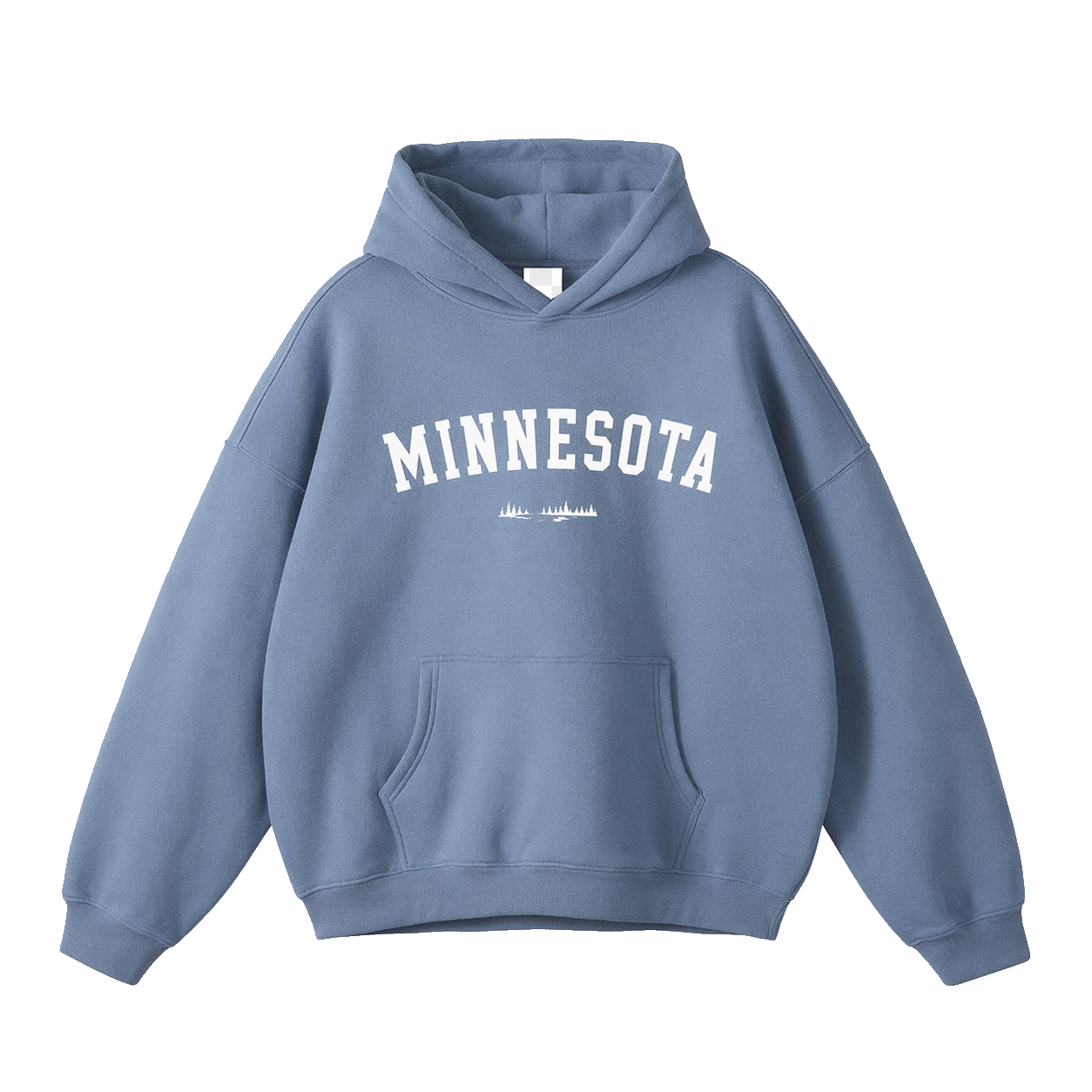 Collection 9 Minnesota Oversize Fleeced Hoodie - Medium Blue front