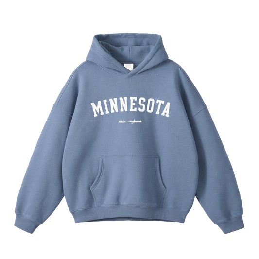 Collection 9 Minnesota Oversize Fleeced Hoodie - Medium Blue front