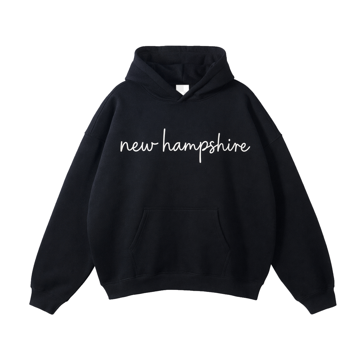 Collection 3 New Hampshire Oversize Fleeced Hoodie - Black front