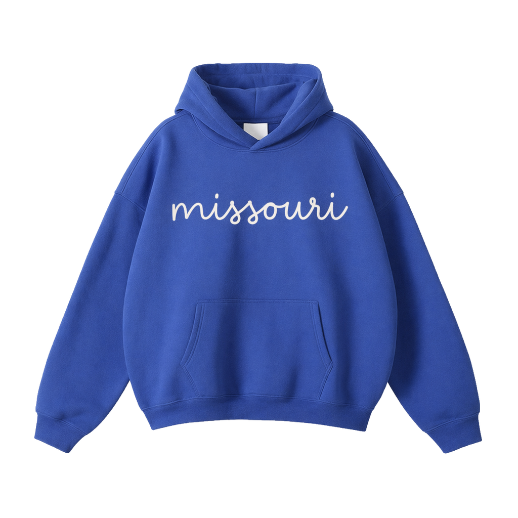 Collection 3 Missouri Oversize Fleeced Hoodie - Klein Blue front