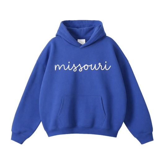 Collection 3 Missouri Oversize Fleeced Hoodie - Klein Blue front