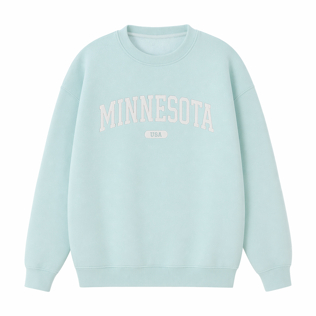 Collection 4 Minnesota Essential Heavyweight Crewneck Sweatshirt - Water Blue front