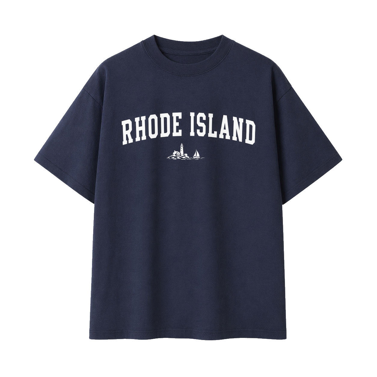 Collection 9 Rhode Island Essential Cotton T-Shirt - Navy Blue front