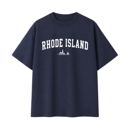Collection 9 Rhode Island Essential Cotton T-Shirt - Navy Blue front