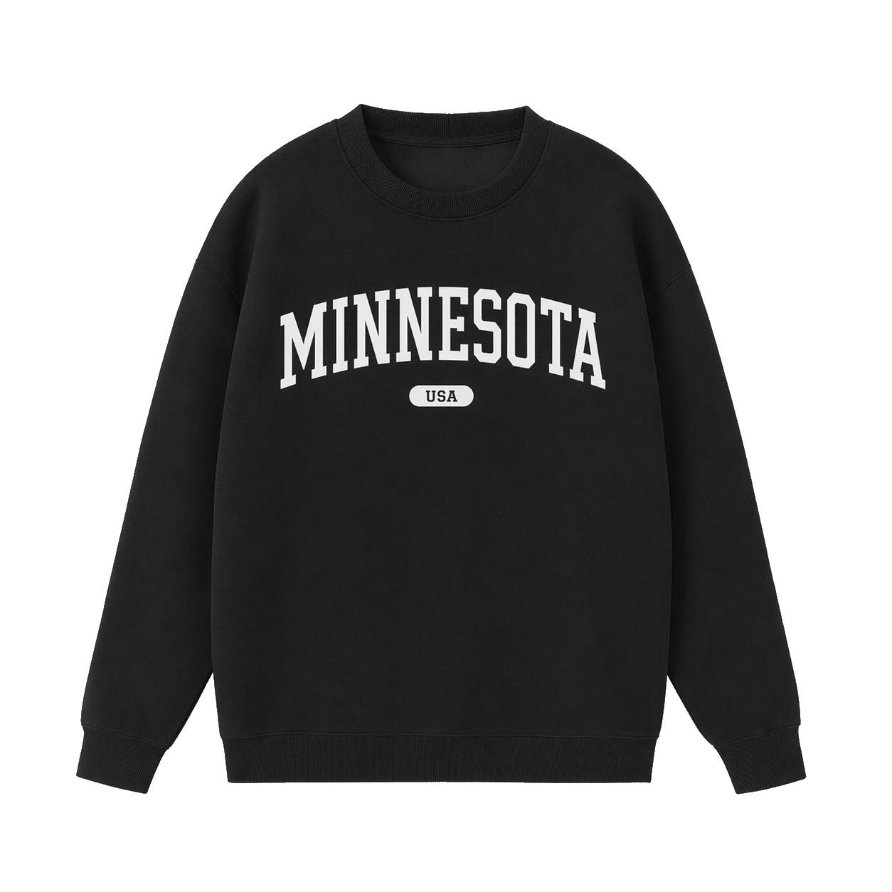 Collection 4 Minnesota Essential Heavyweight Crewneck Sweatshirt - Black front