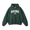 Collection 2 Maine Oversize Fleeced Hoodie - Eden Green front