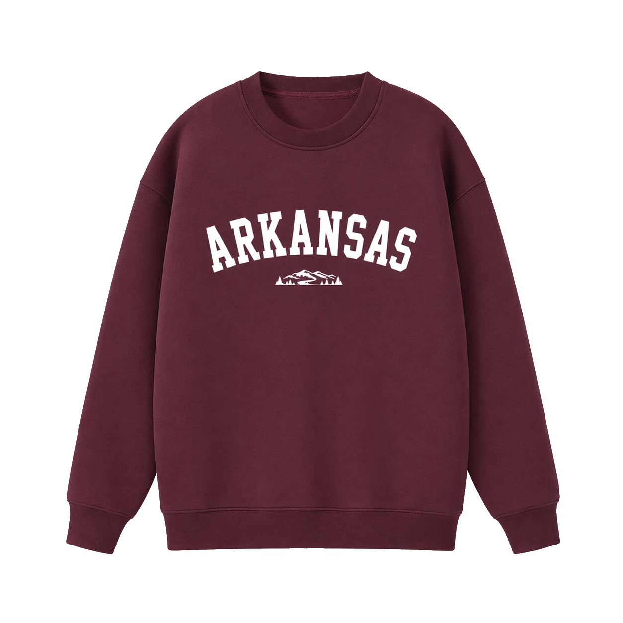 Collection 9 Arkansas Essential Heavyweight Crewneck Sweatshirt - Dull Red front