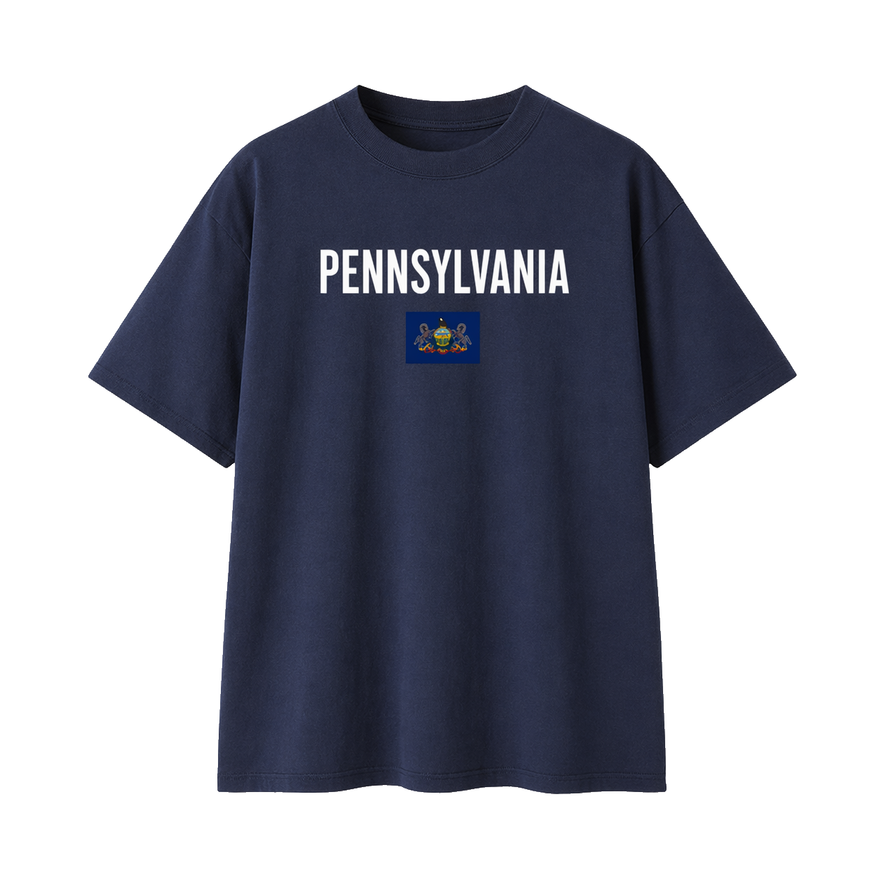 Collection 7 Pennsylvania Essential Cotton T-Shirt - Navy Blue front