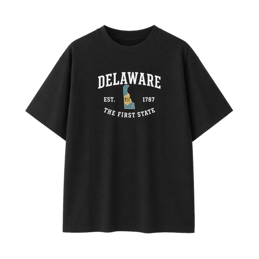 Collection 8 Delaware Essential Cotton T-Shirt - Black front