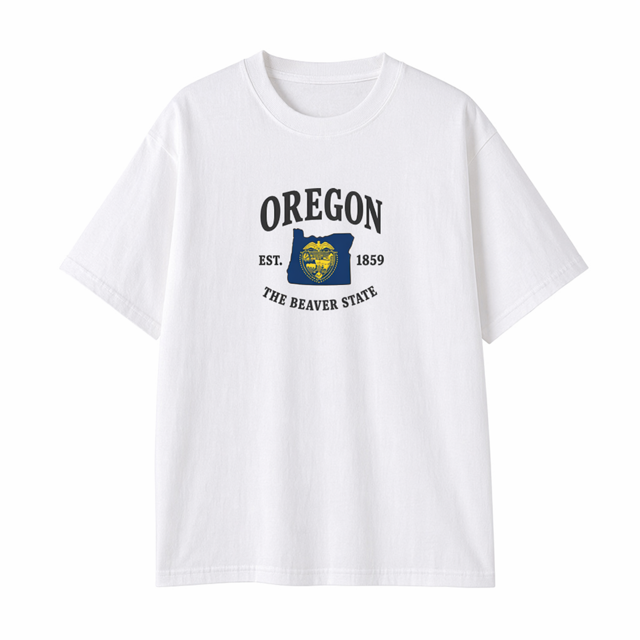 Collection 8 Oregon Essential Cotton T-Shirt - White front