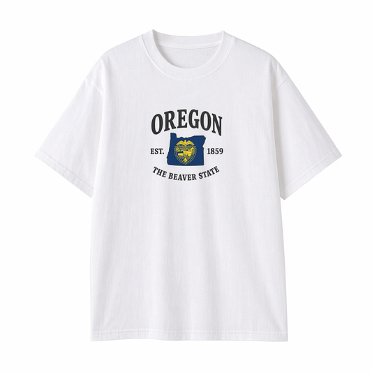 Collection 8 Oregon Essential Cotton T-Shirt - White front