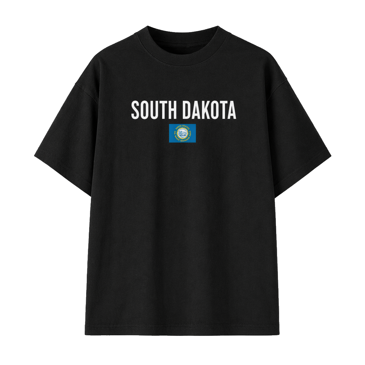 Collection 7 South Dakota Essential Cotton T-Shirt - Black front