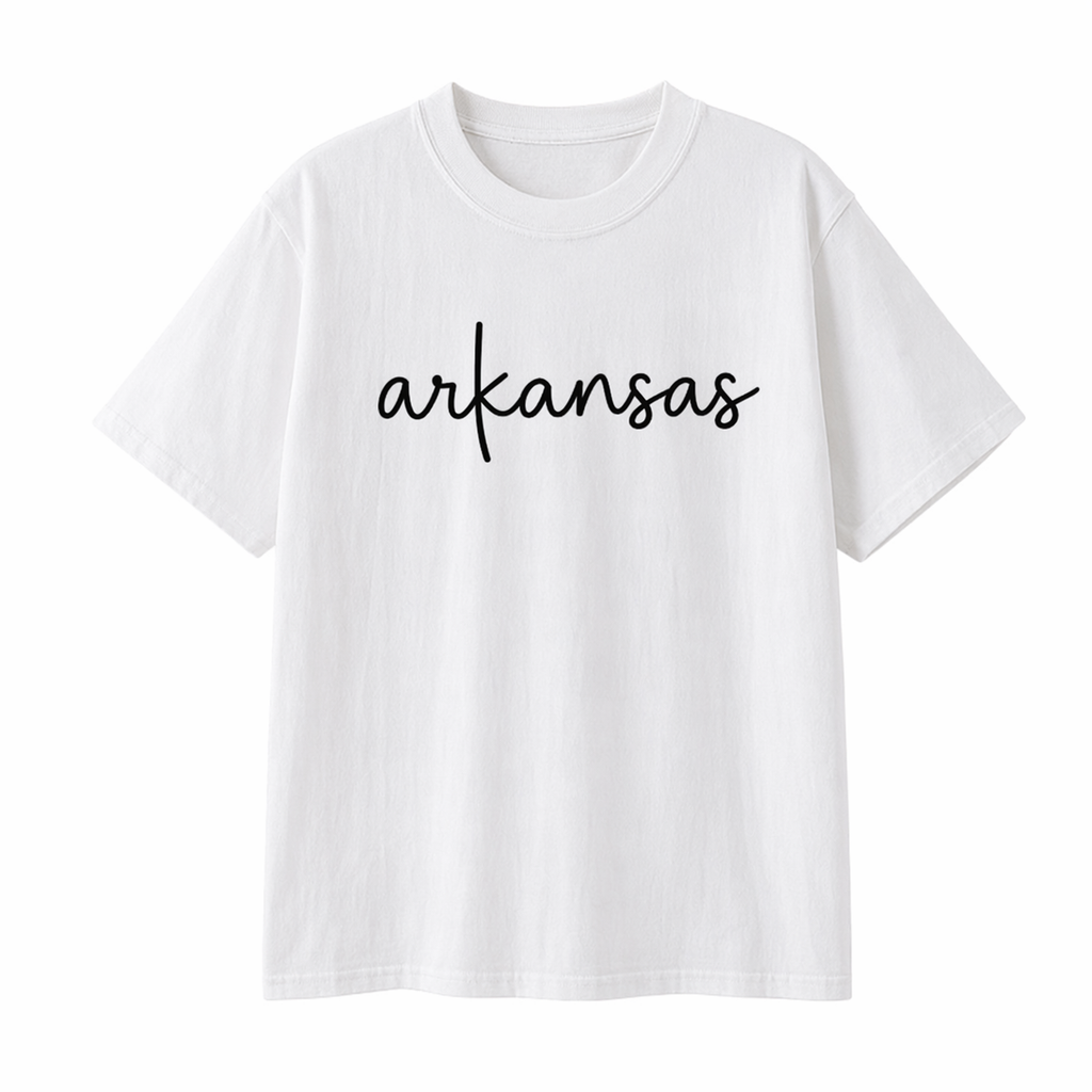 Collection 3 Arkansas Essential Cotton T-Shirt - White front