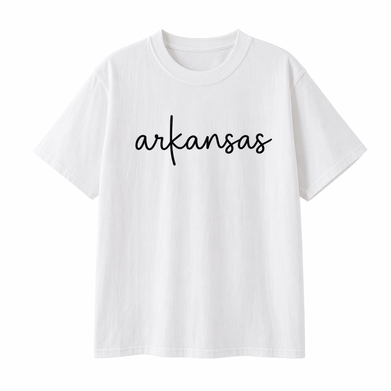 Collection 3 Arkansas Essential Cotton T-Shirt - White front