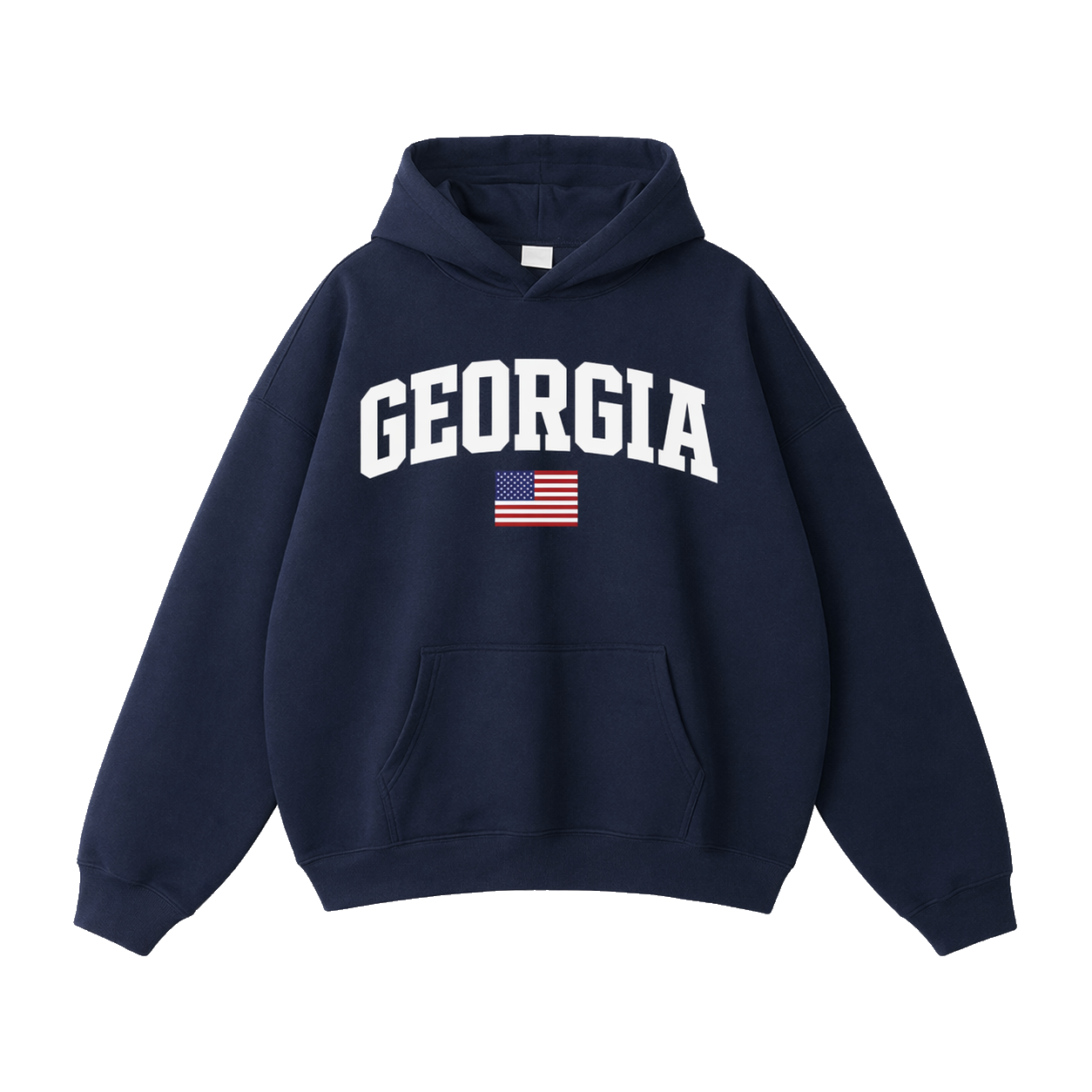 Collection 2 Georgia Oversize Fleeced Hoodie - Navy Blue front