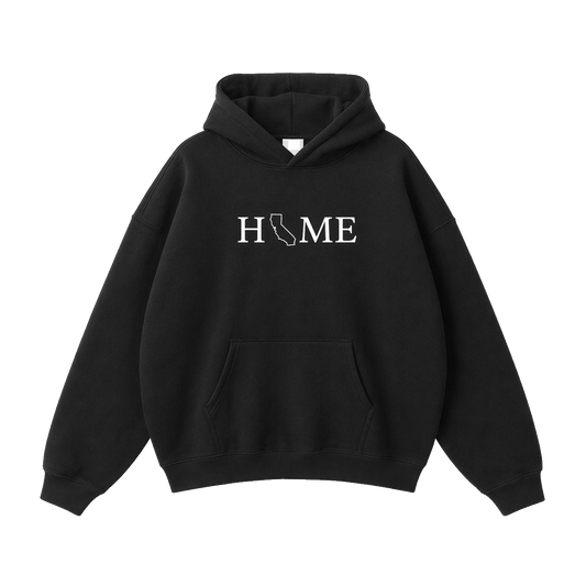 Collection 5 California Oversize Fleeced Hoodie - Black front