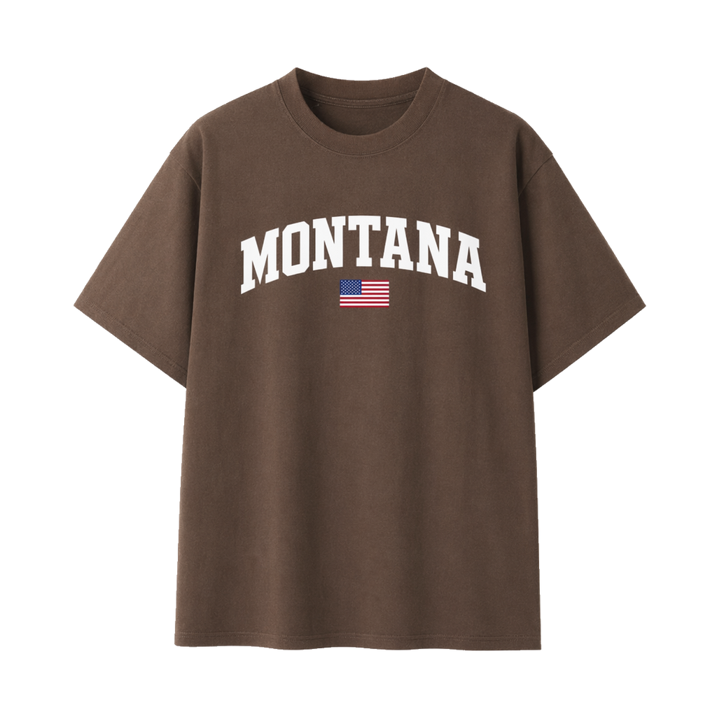 Collection 2 Montana Essential Cotton T-Shirt - Coffee front