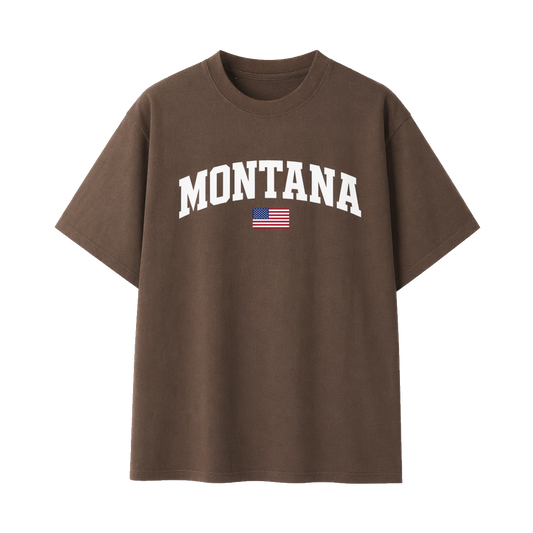 Collection 2 Montana Essential Cotton T-Shirt - Coffee front