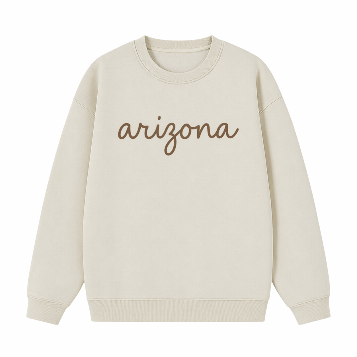 Collection 3 Arizona Essential Heavyweight Crewneck Sweatshirt - Cream front
