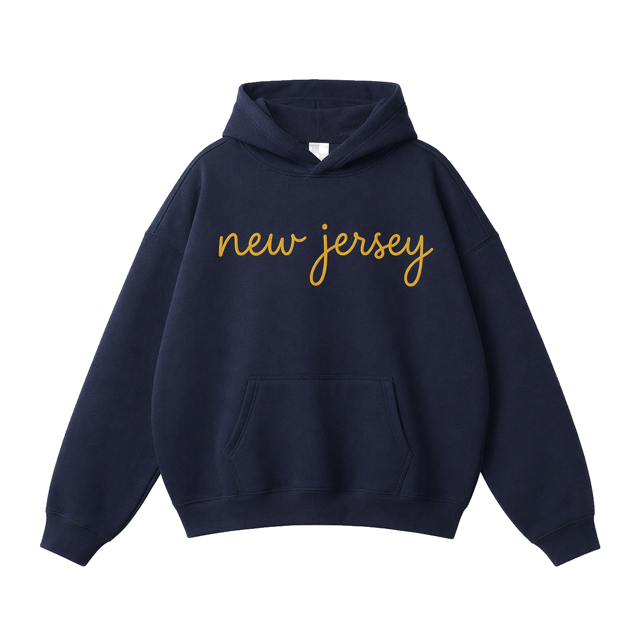 Collection 3 New Jersey Oversize Fleeced Hoodie - Navy Blue front