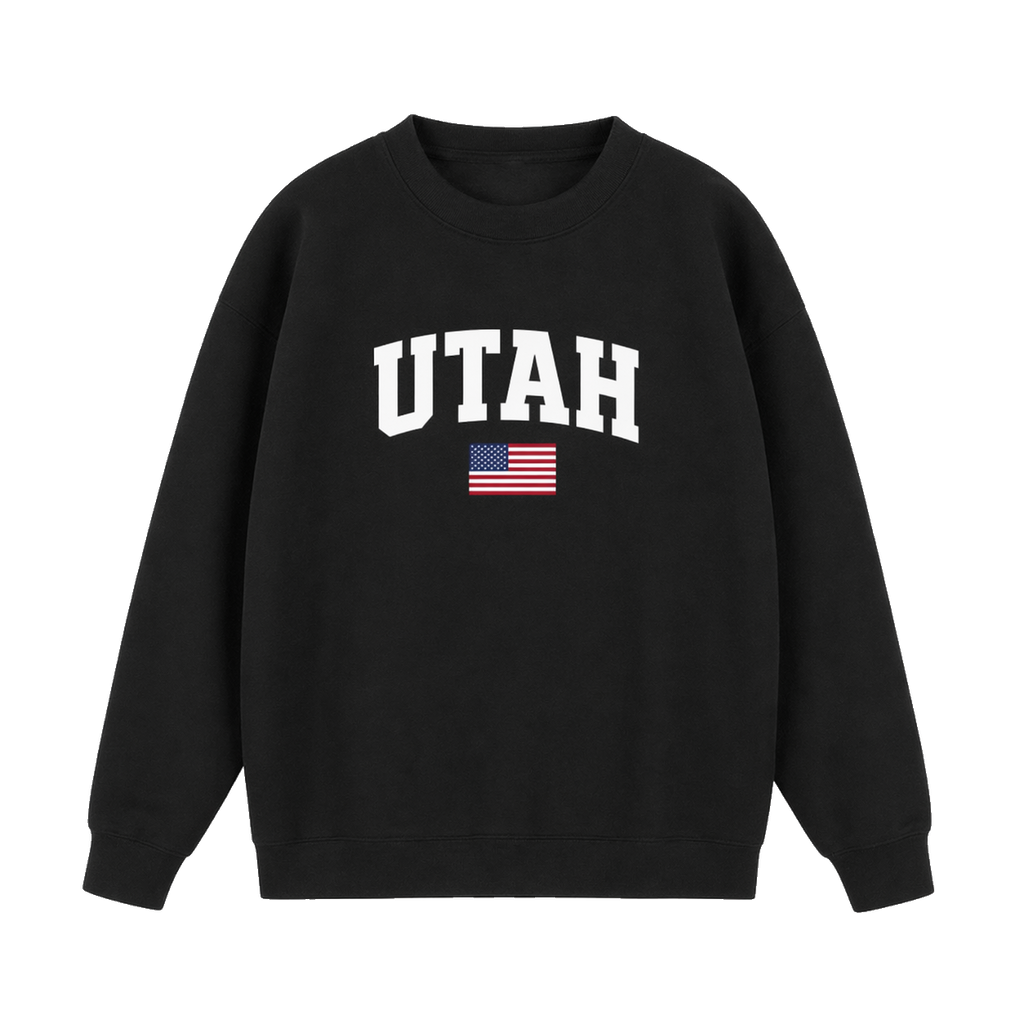 Collection 2 Utah Essential Heavyweight Crewneck Sweatshirt - Black front